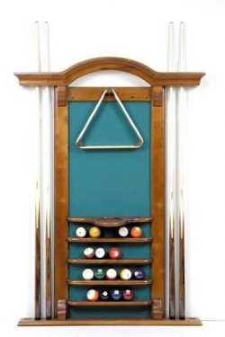 6 Cue Arch Top Wall Rack - Honey