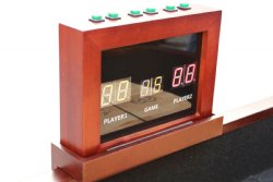 2-Player Electronic Score Board available in Oak, Cherry, Espresso, Mahogany